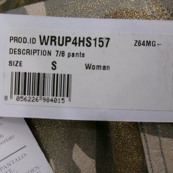 New with tags Freddy WR. UP Gold Glitter Camo High Waist Button Fly Pants S - Picture 10 of 14